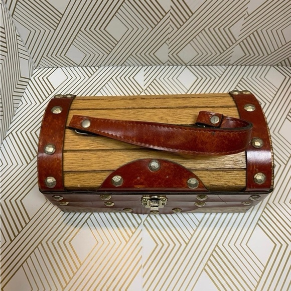 Vintage MR R 1970s Wood Box Purse Made in Japan - Picture 2 of 11